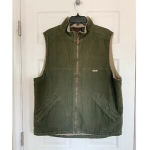 Wolverine Fleece Lined Green Vest - Large